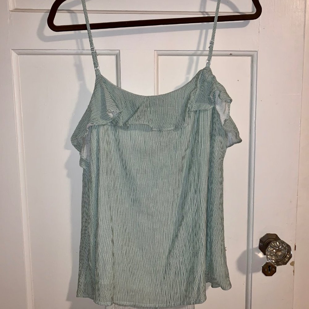 NWT Stripe Ruffle Tank - Picture 4 of 4
